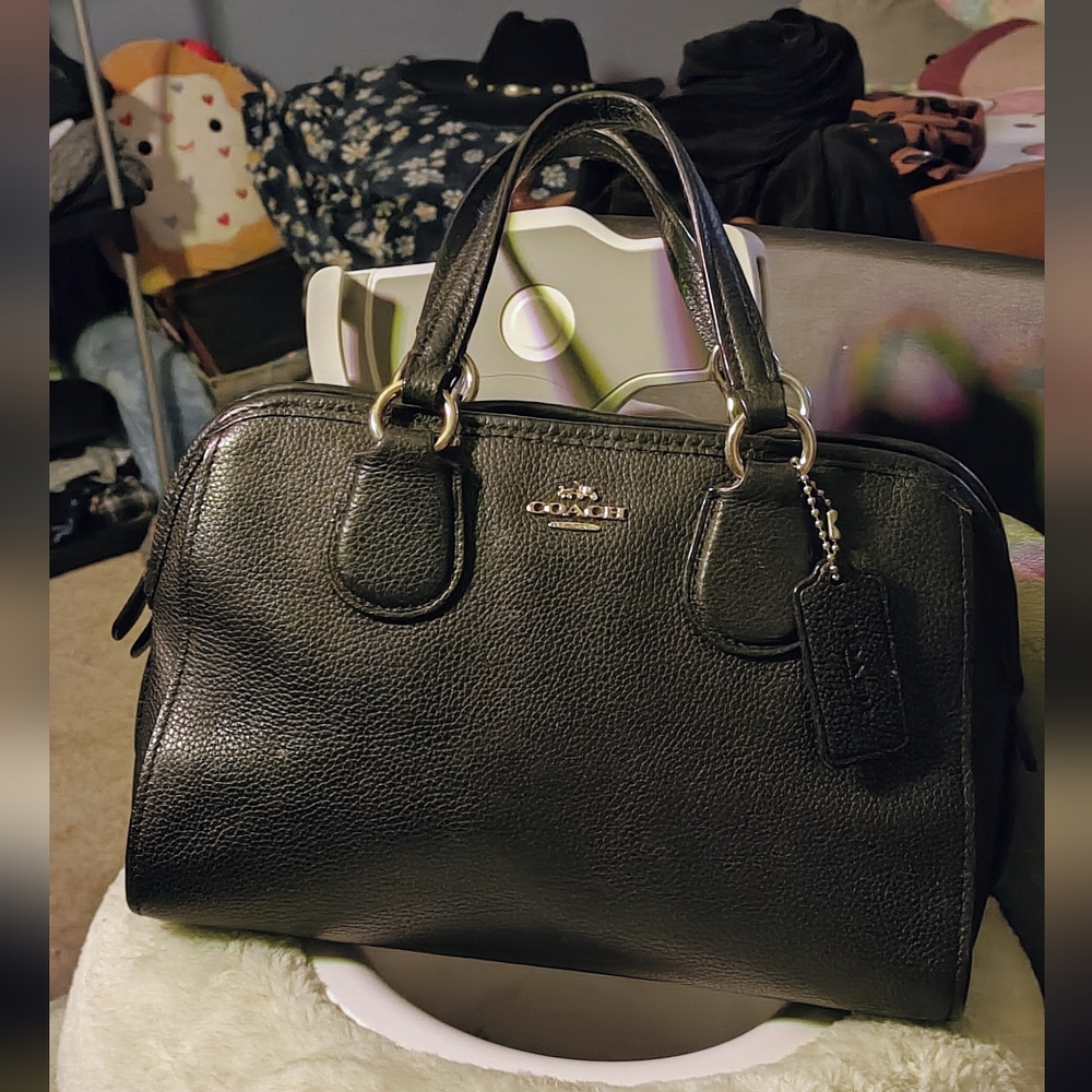 Coach Black Leather Women's Bag